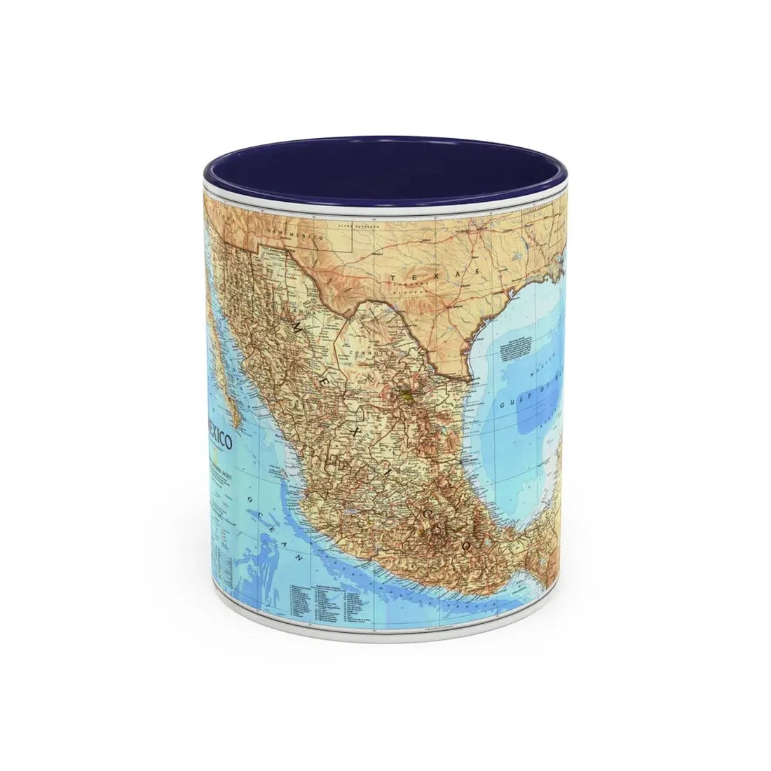 North America - Mexico (1994) (Map) Accent Coffee Mug 11oz Navy - Go Mug Yourself