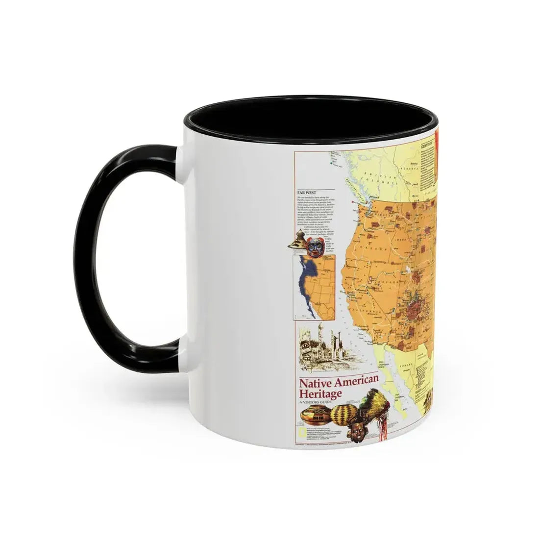 North America - Native American Heritage (1991) (Map) Accent Coffee Mug - Go Mug Yourself