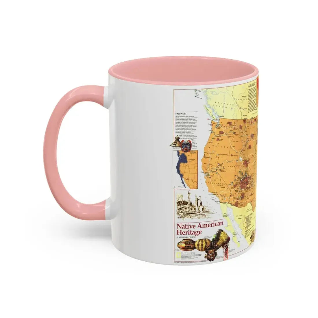 North America - Native American Heritage (1991) (Map) Accent Coffee Mug - Go Mug Yourself