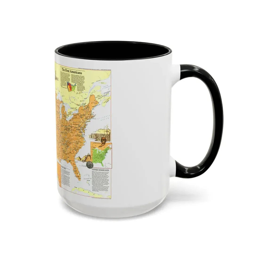 North America - Native American Heritage (1991) (Map) Accent Coffee Mug - Go Mug Yourself