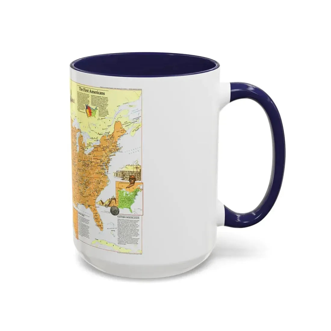 North America - Native American Heritage (1991) (Map) Accent Coffee Mug - Go Mug Yourself