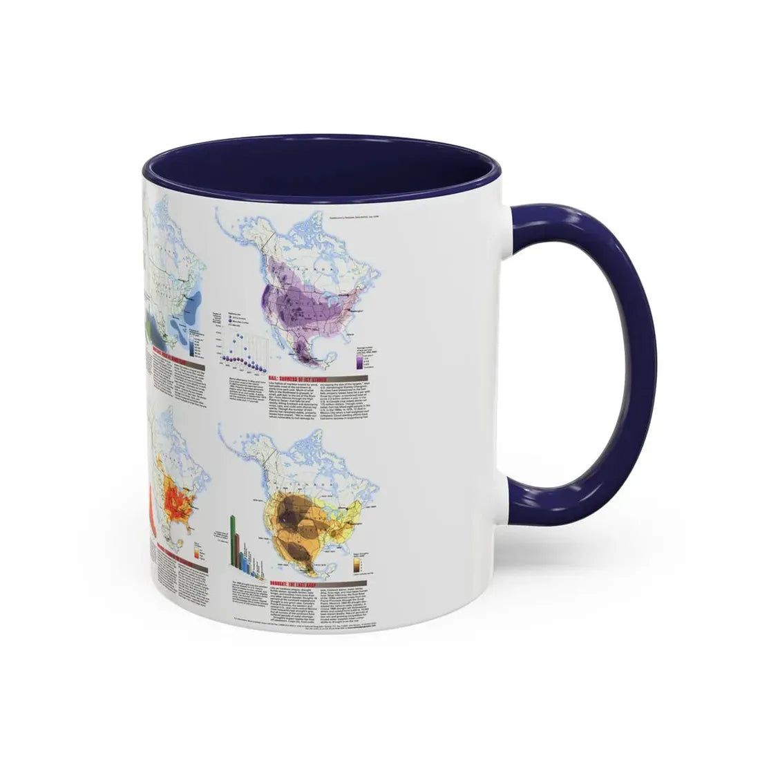 North America - Natural Hazards (1998) (Map) Accent Coffee Mug - Go Mug Yourself
