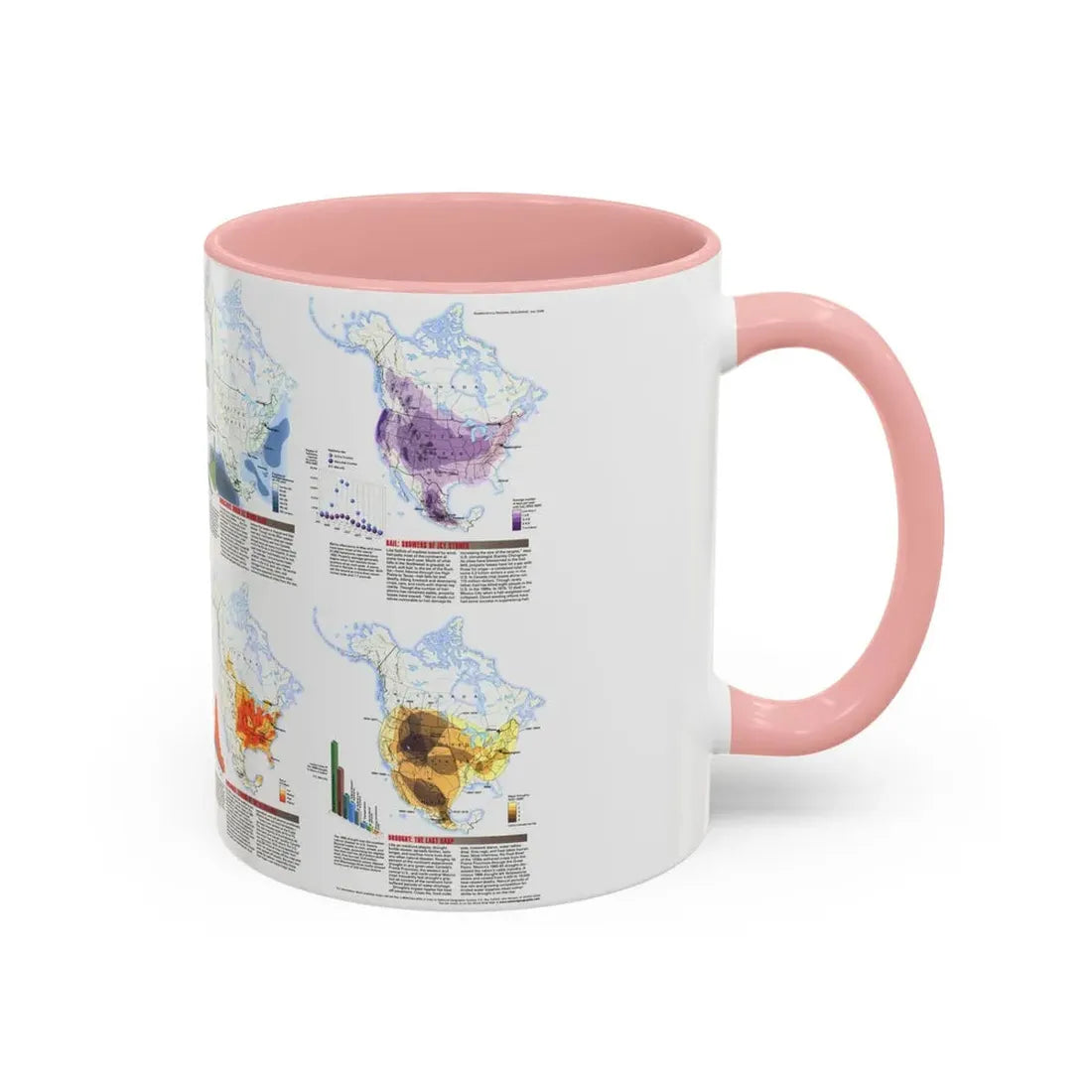 North America - Natural Hazards (1998) (Map) Accent Coffee Mug - Go Mug Yourself