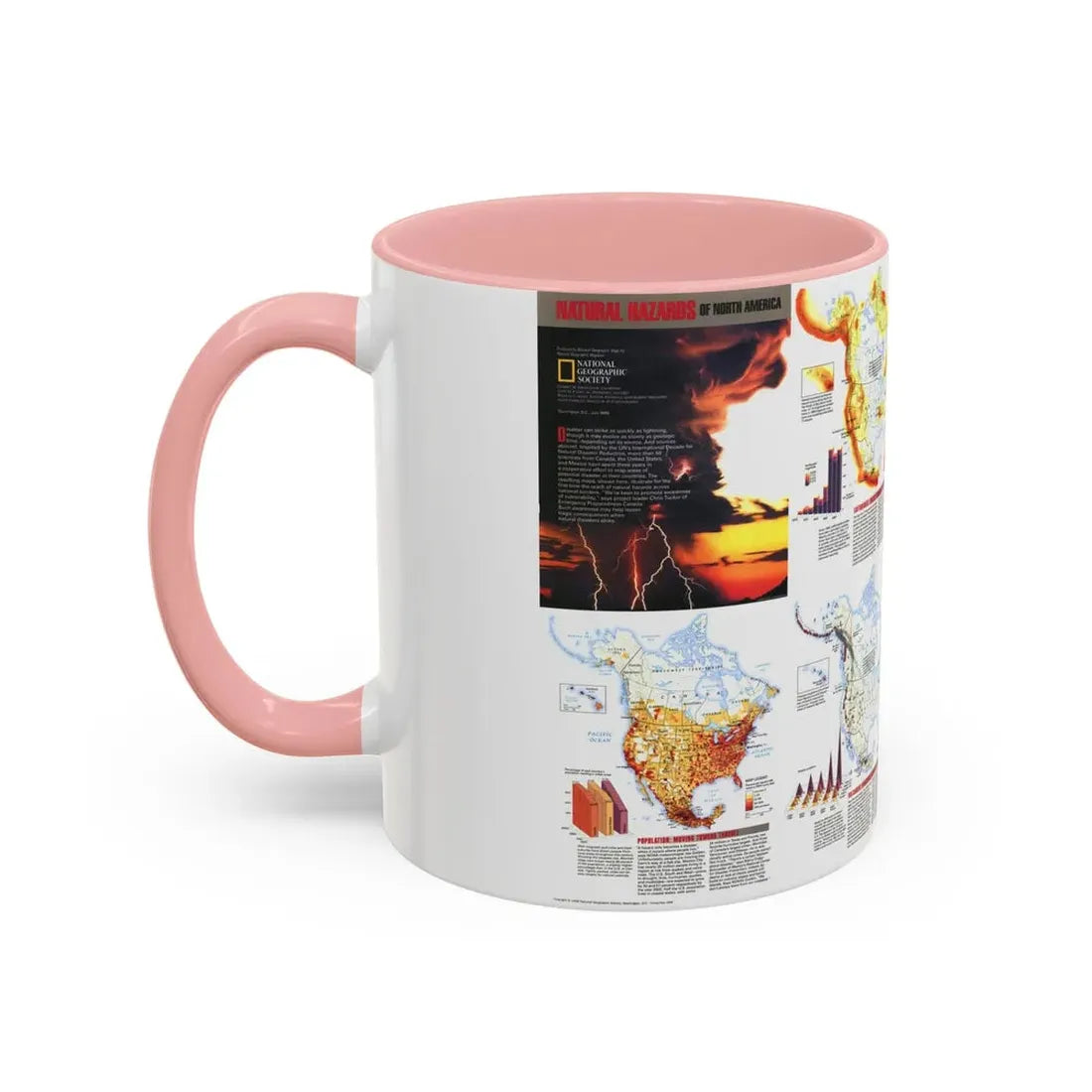 North America - Natural Hazards (1998) (Map) Accent Coffee Mug - Go Mug Yourself