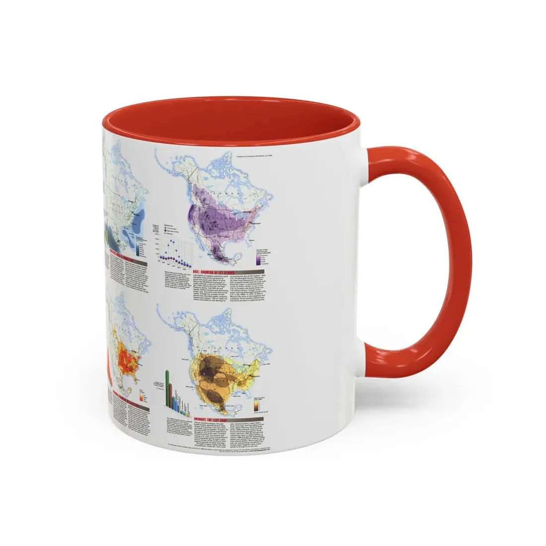 North America - Natural Hazards (1998) (Map) Accent Coffee Mug - Go Mug Yourself