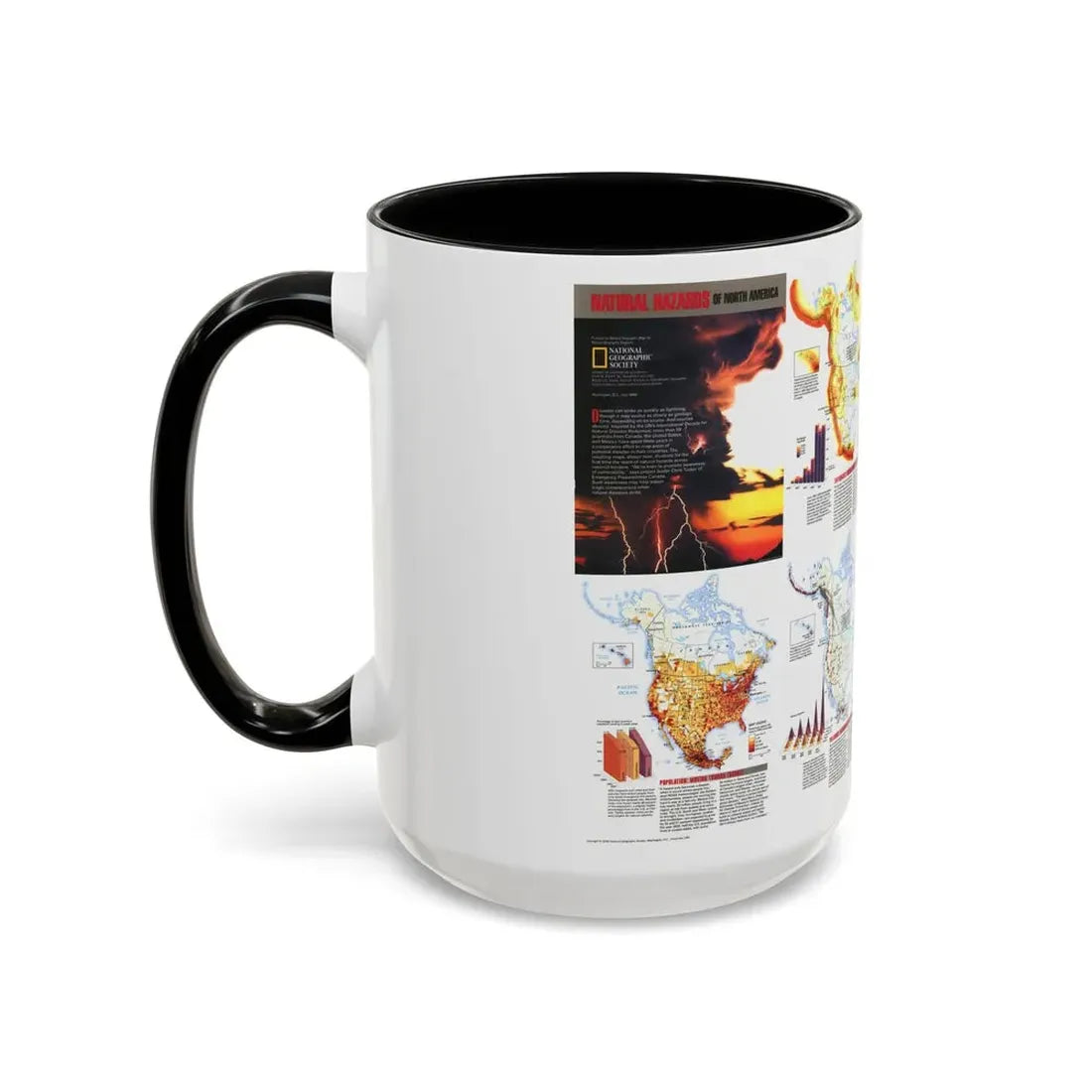 North America - Natural Hazards (1998) (Map) Accent Coffee Mug - Go Mug Yourself