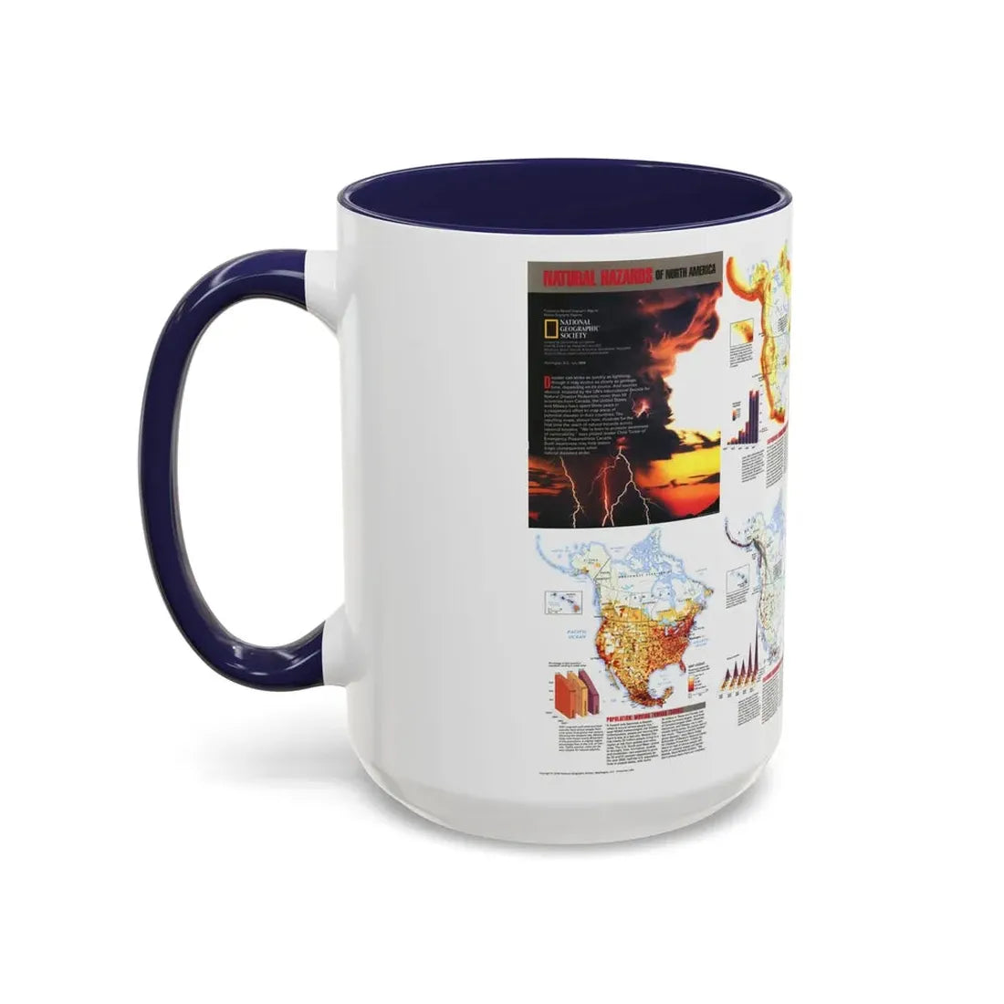 North America - Natural Hazards (1998) (Map) Accent Coffee Mug - Go Mug Yourself