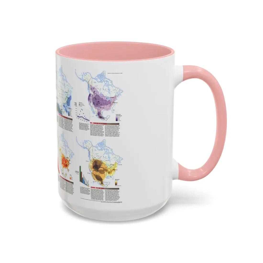 North America - Natural Hazards (1998) (Map) Accent Coffee Mug - Go Mug Yourself