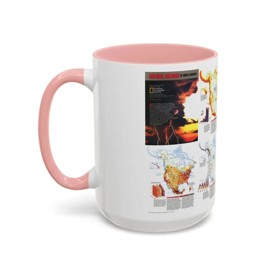 North America - Natural Hazards (1998) (Map) Accent Coffee Mug - Go Mug Yourself