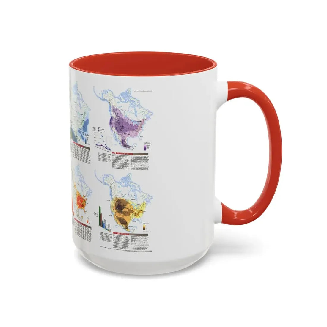 North America - Natural Hazards (1998) (Map) Accent Coffee Mug - Go Mug Yourself