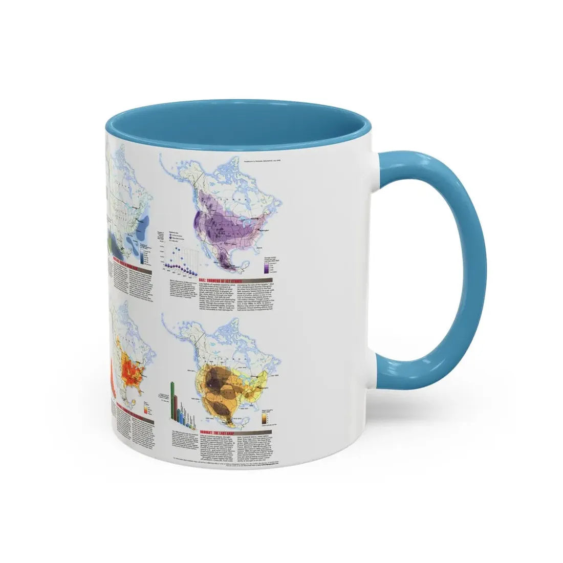 North America - Natural Hazards (1998) (Map) Accent Coffee Mug - Go Mug Yourself