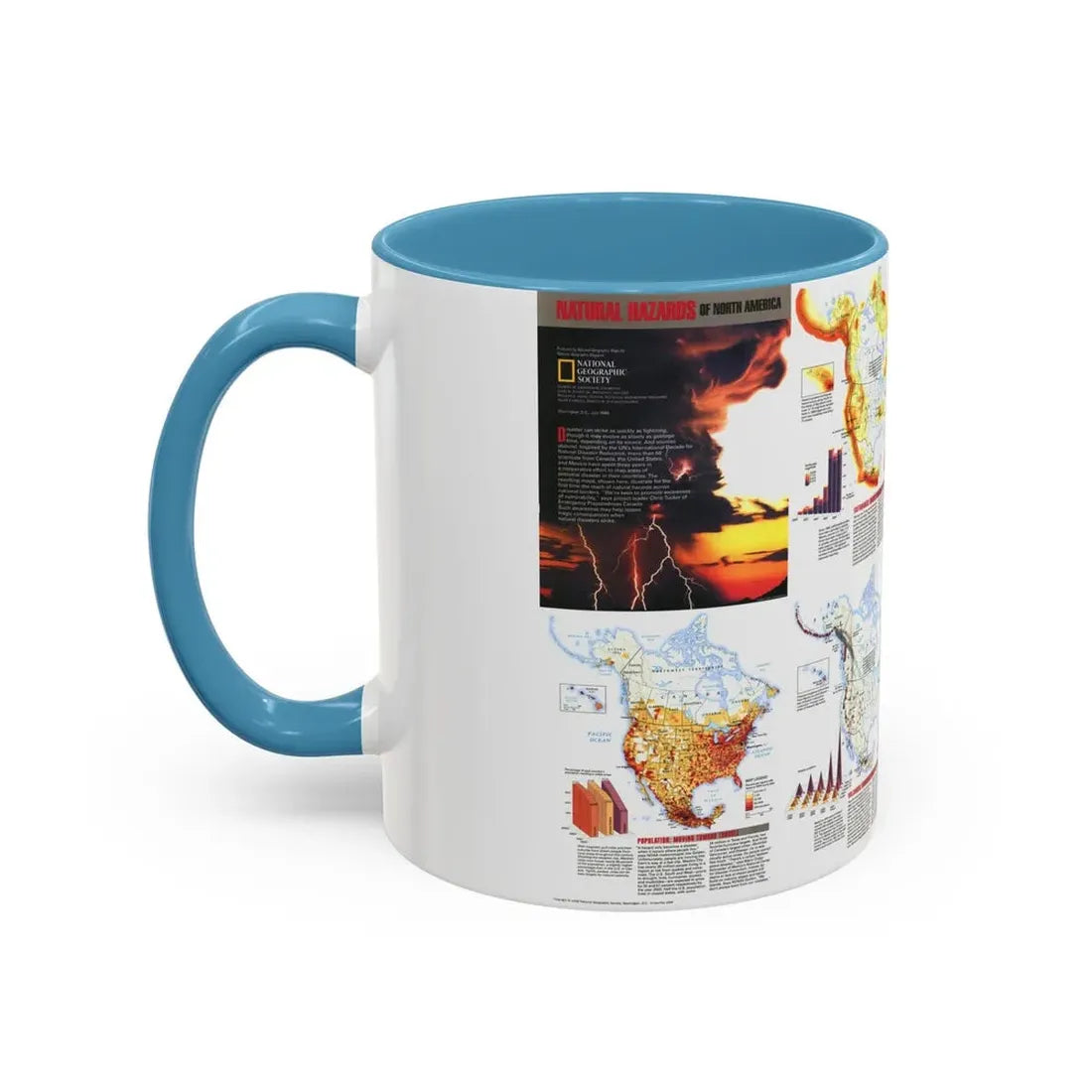 North America - Natural Hazards (1998) (Map) Accent Coffee Mug - Go Mug Yourself