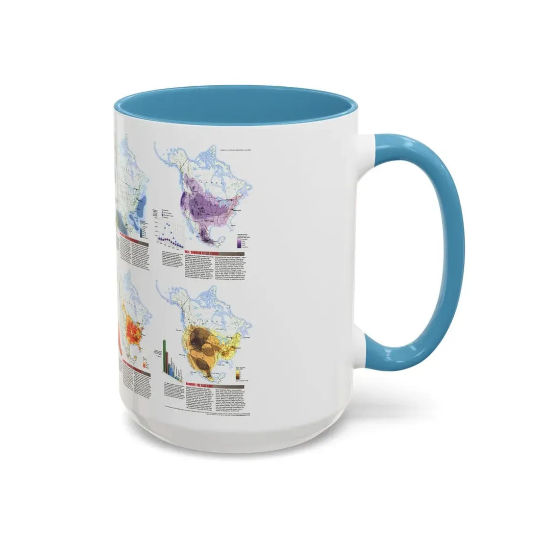 North America - Natural Hazards (1998) (Map) Accent Coffee Mug - Go Mug Yourself