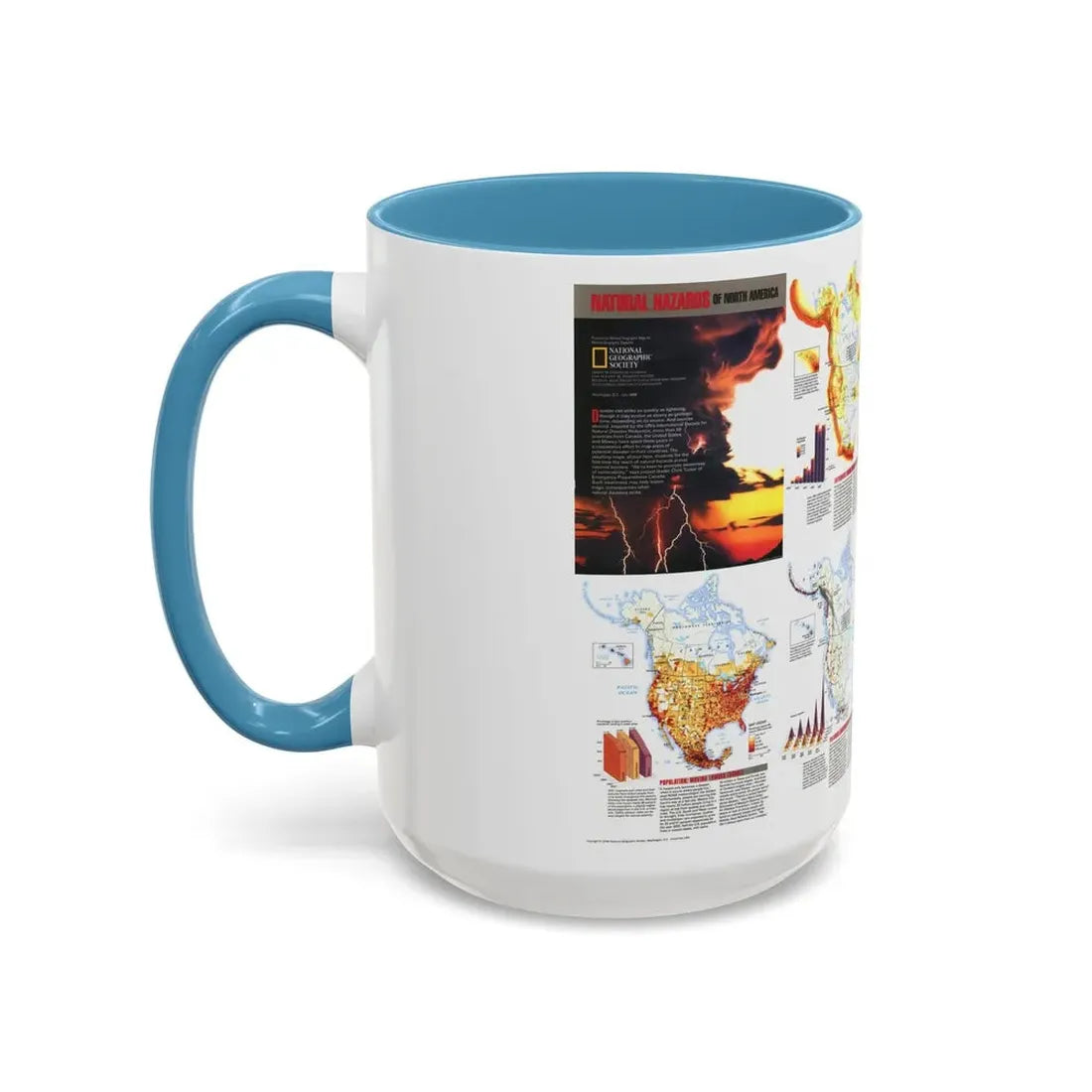 North America - Natural Hazards (1998) (Map) Accent Coffee Mug - Go Mug Yourself
