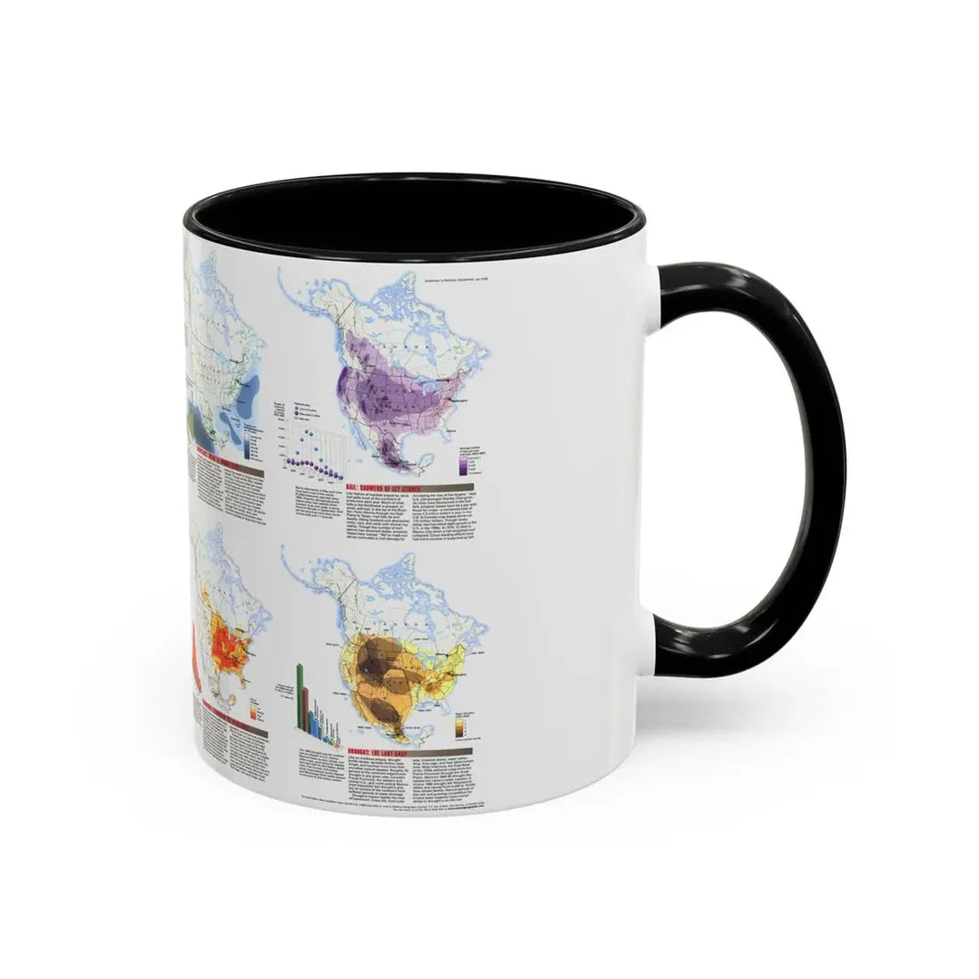 North America - Natural Hazards (1998) (Map) Accent Coffee Mug - Go Mug Yourself