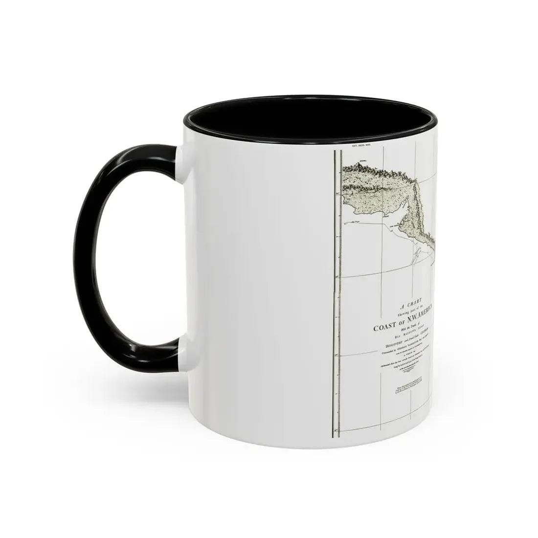 North America - Part of the Coast (1898) (Map) Accent Coffee Mug - Go Mug Yourself