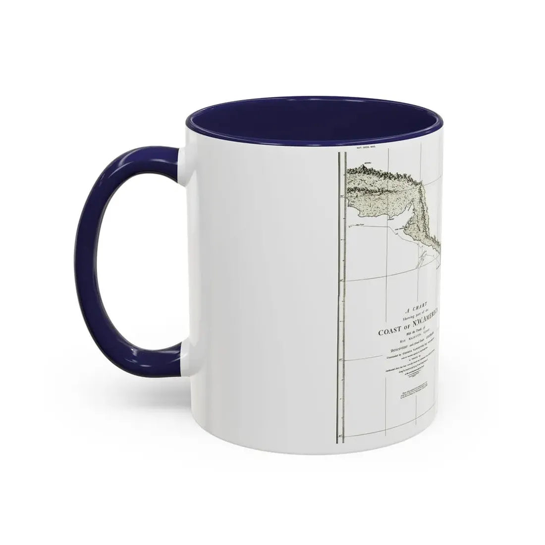 North America - Part of the Coast (1898) (Map) Accent Coffee Mug - Go Mug Yourself