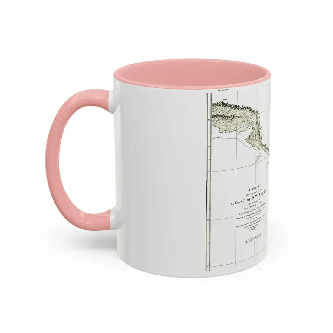 North America - Part of the Coast (1898) (Map) Accent Coffee Mug - Go Mug Yourself