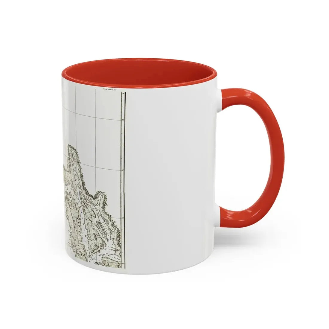 North America - Part of the Coast (1898) (Map) Accent Coffee Mug - Go Mug Yourself