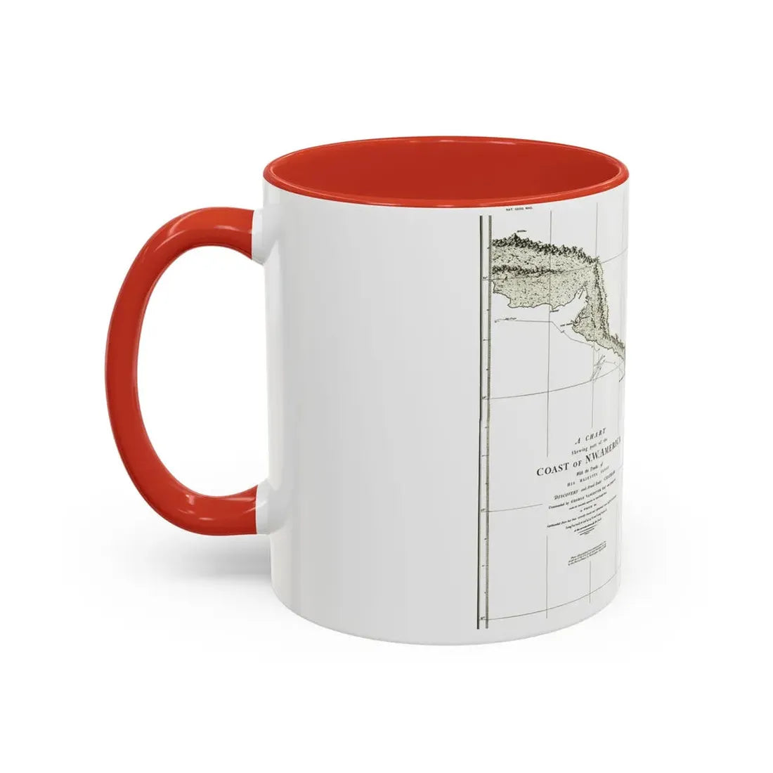 North America - Part of the Coast (1898) (Map) Accent Coffee Mug - Go Mug Yourself