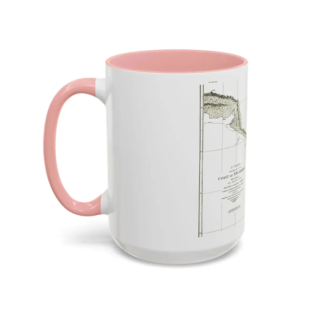 North America - Part of the Coast (1898) (Map) Accent Coffee Mug - Go Mug Yourself