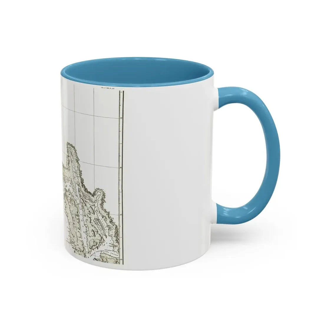 North America - Part of the Coast (1898) (Map) Accent Coffee Mug - Go Mug Yourself