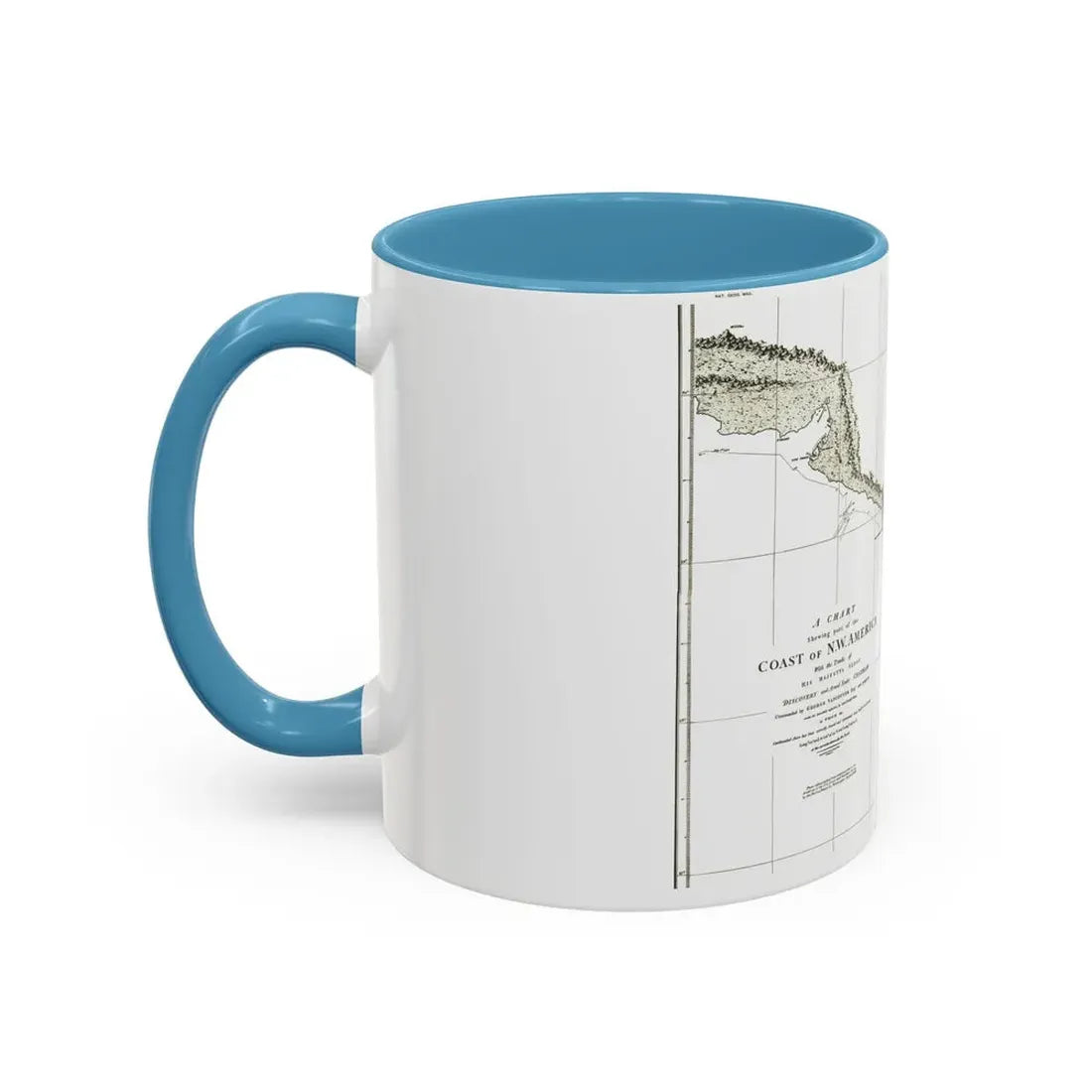 North America - Part of the Coast (1898) (Map) Accent Coffee Mug - Go Mug Yourself