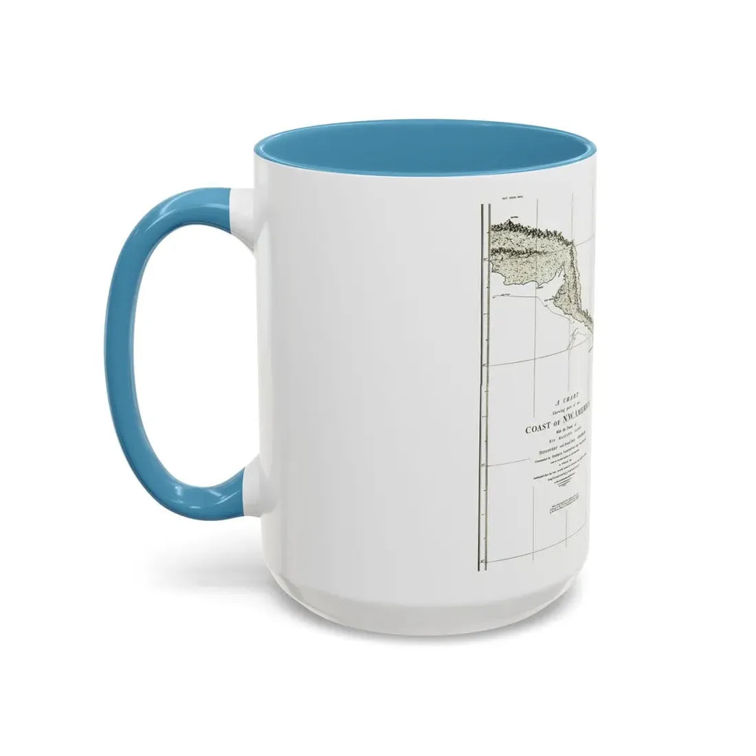 North America - Part of the Coast (1898) (Map) Accent Coffee Mug - Go Mug Yourself