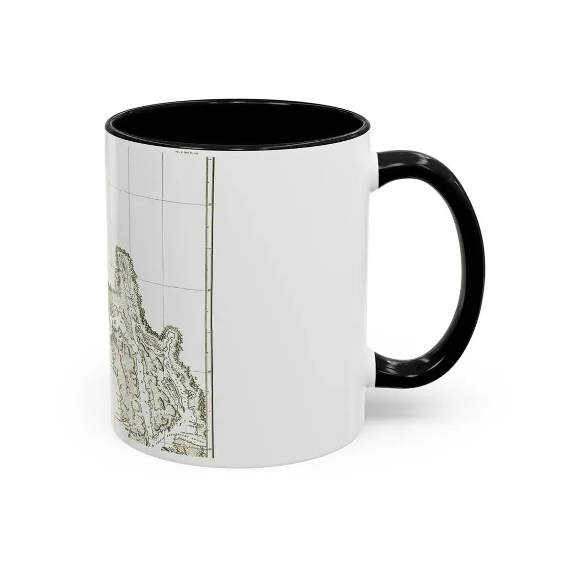 North America - Part of the Coast (1898) (Map) Accent Coffee Mug - Go Mug Yourself