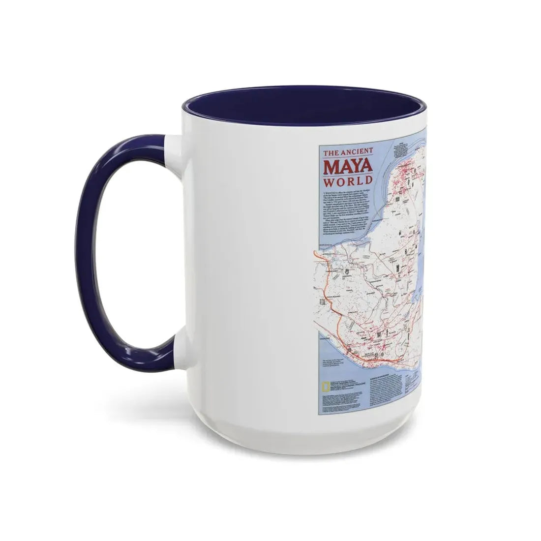 North America - The Ancient Maya World (1990) (Map) Accent Coffee Mug - Go Mug Yourself