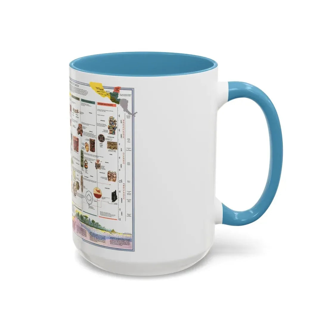 North America - The Ancient Maya World (1990) (Map) Accent Coffee Mug - Go Mug Yourself