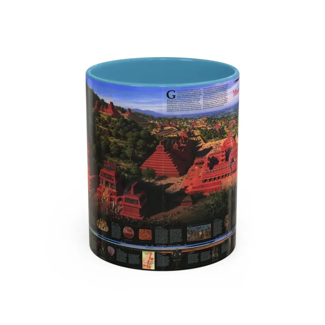 North America - The Mesoamericans (1997) (Map) Accent Coffee Mug 11oz Light Blue - Go Mug Yourself