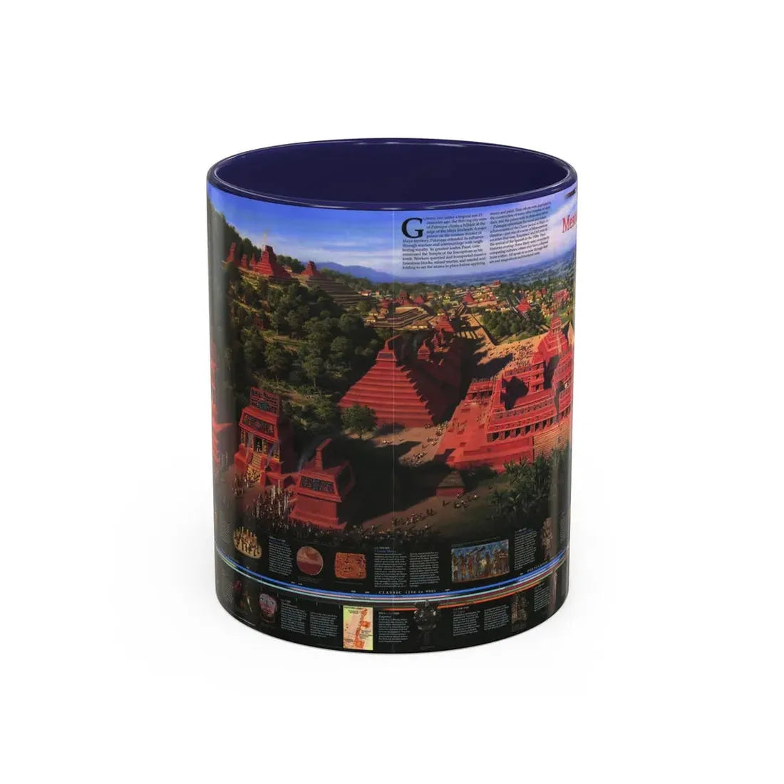 North America - The Mesoamericans (1997) (Map) Accent Coffee Mug 11oz Navy - Go Mug Yourself
