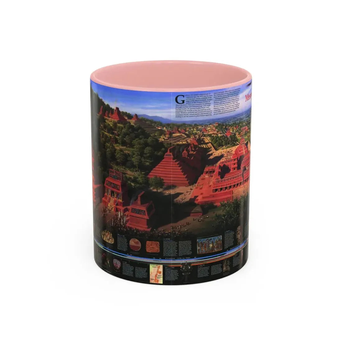 North America - The Mesoamericans (1997) (Map) Accent Coffee Mug 11oz Pink - Go Mug Yourself