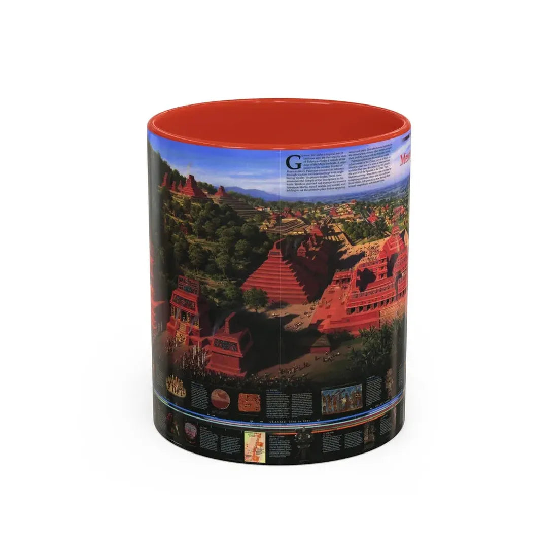 North America - The Mesoamericans (1997) (Map) Accent Coffee Mug 11oz Red - Go Mug Yourself