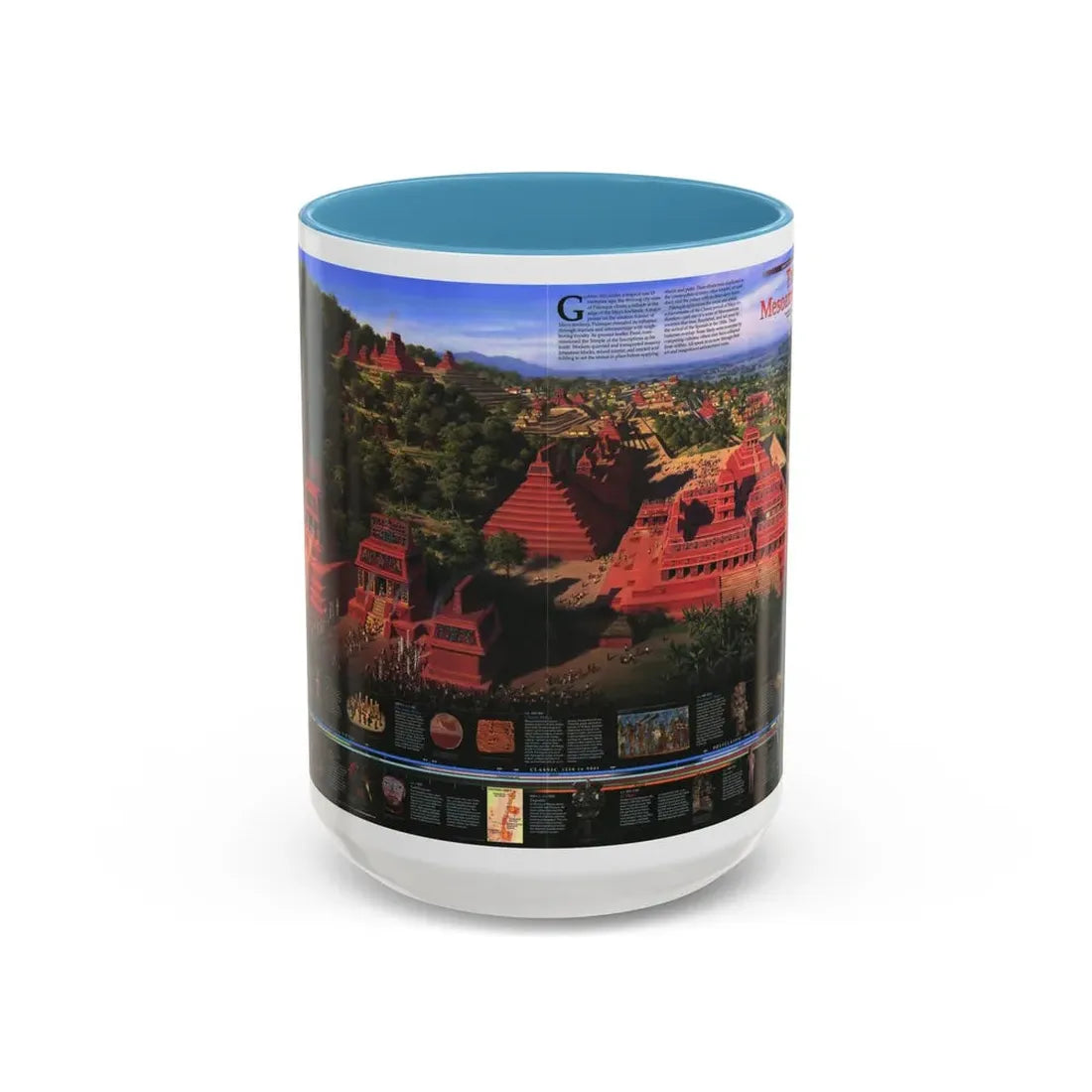North America - The Mesoamericans (1997) (Map) Accent Coffee Mug 15oz Light Blue - Go Mug Yourself
