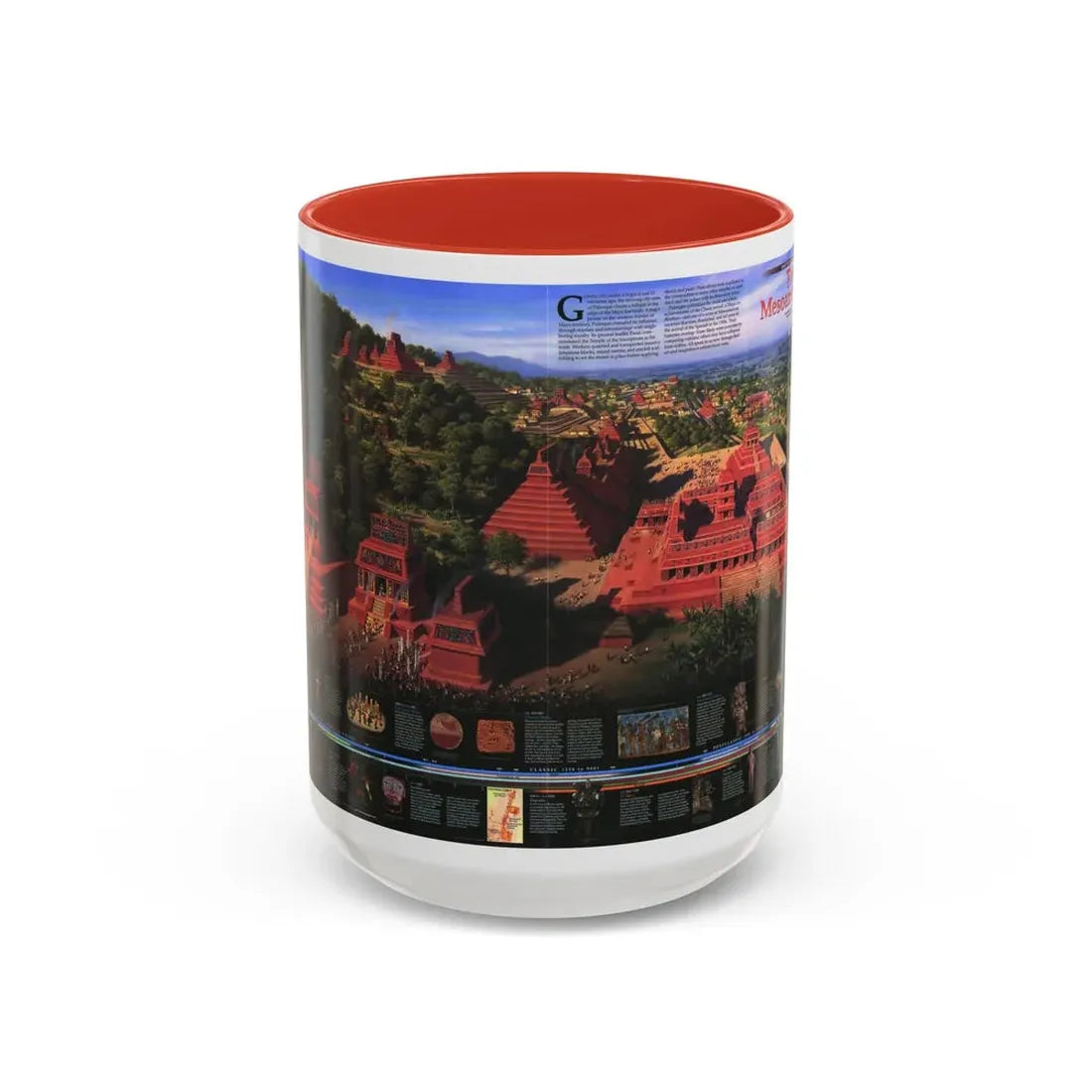 North America - The Mesoamericans (1997) (Map) Accent Coffee Mug 15oz Red - Go Mug Yourself