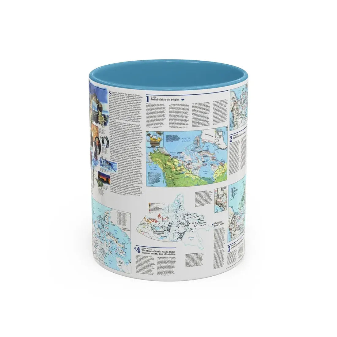 North America - The North (1997) (Map) Accent Coffee Mug 11oz Light Blue - Go Mug Yourself