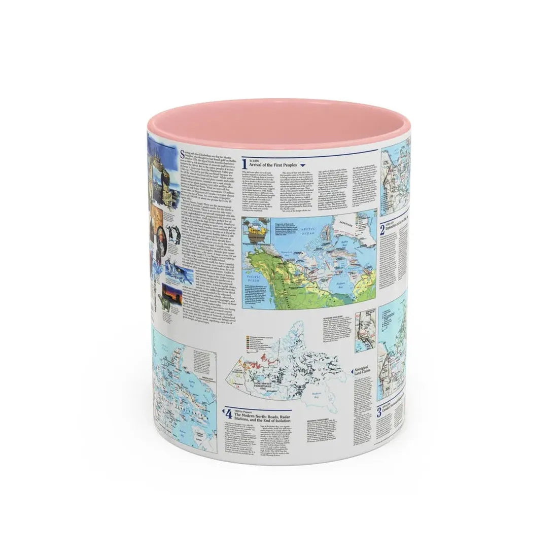 North America - The North (1997) (Map) Accent Coffee Mug 11oz Pink - Go Mug Yourself