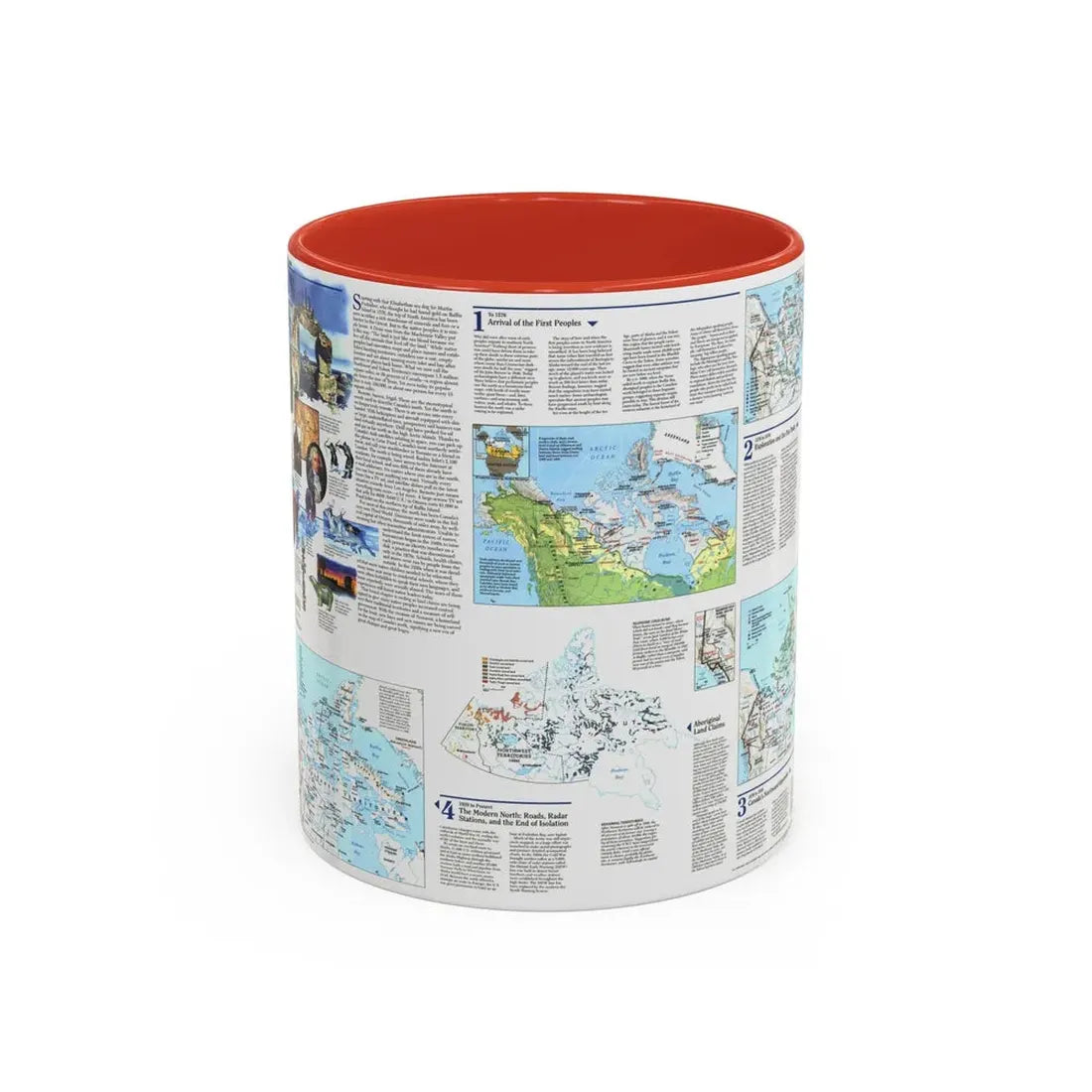 North America - The North (1997) (Map) Accent Coffee Mug 11oz Red - Go Mug Yourself