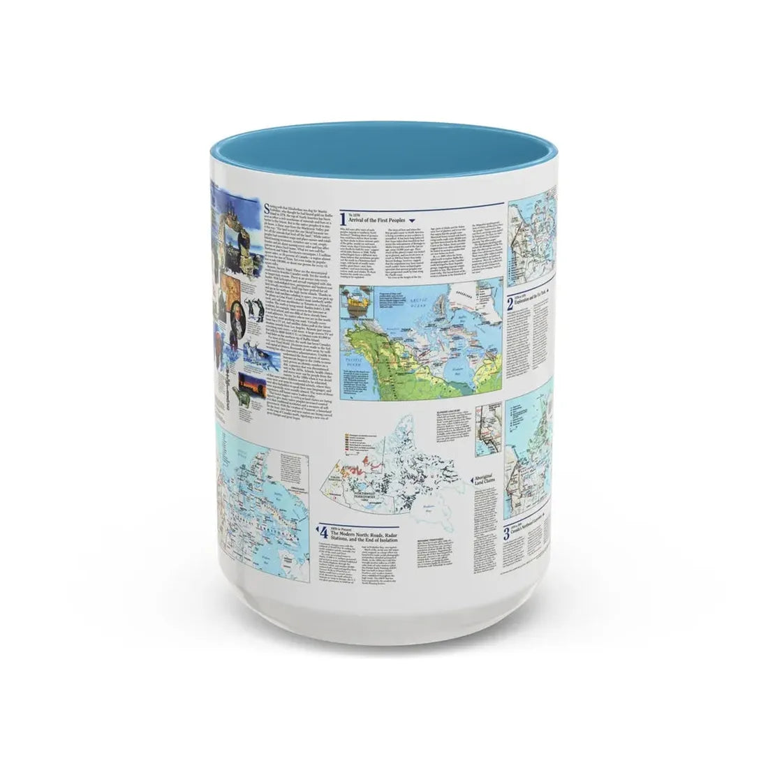 North America - The North (1997) (Map) Accent Coffee Mug 15oz Light Blue - Go Mug Yourself