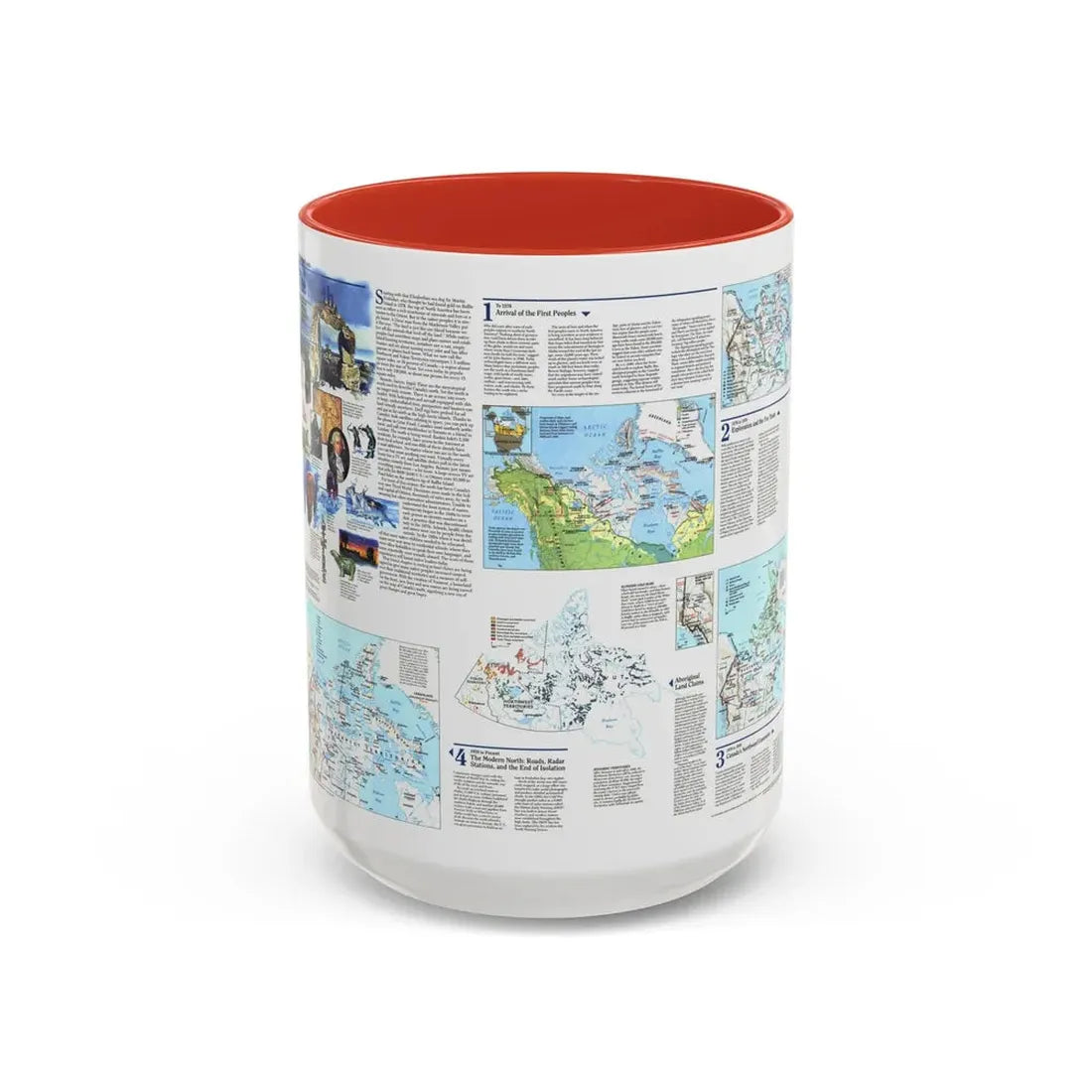 North America - The North (1997) (Map) Accent Coffee Mug 15oz Red - Go Mug Yourself
