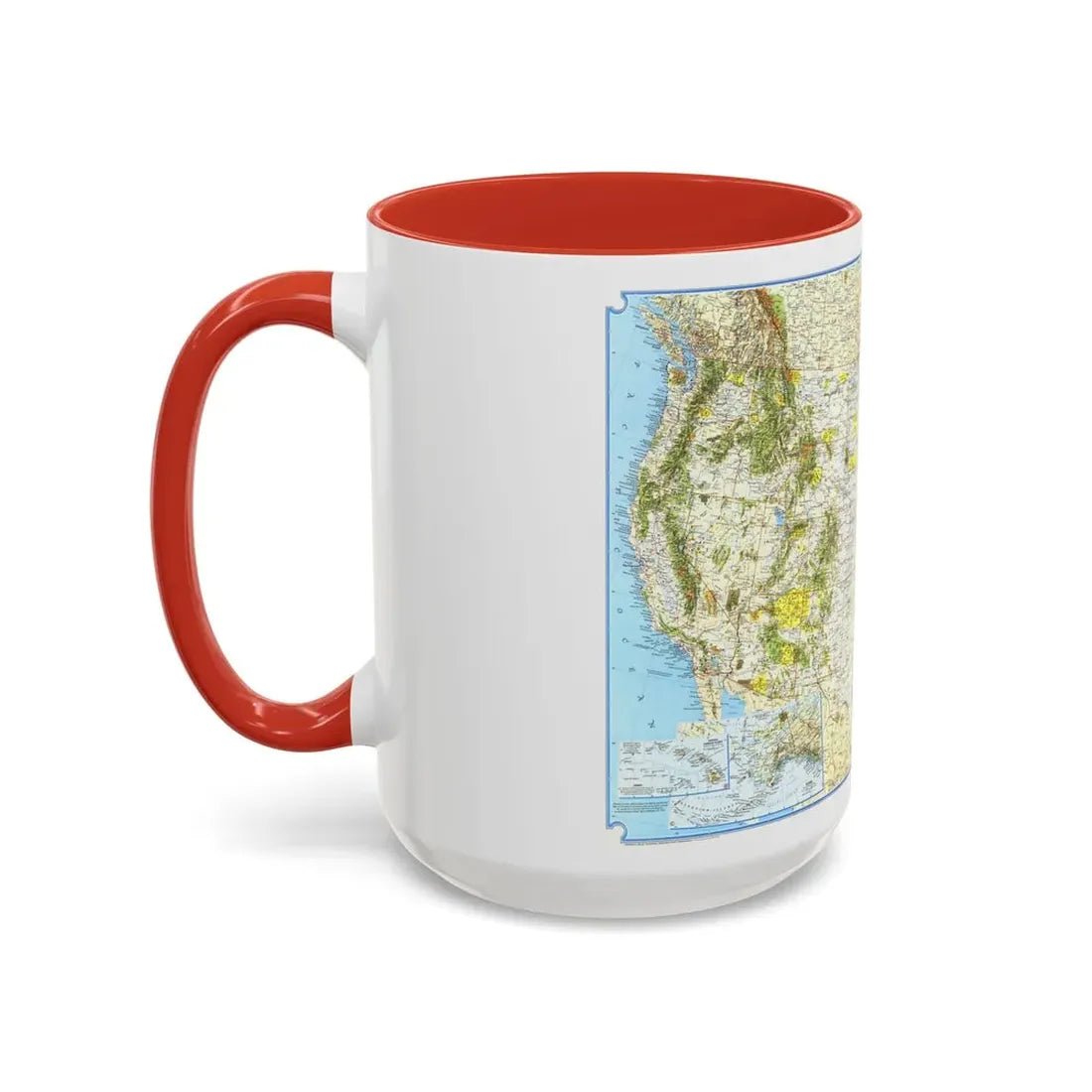 North America - Vacationlands (1966) (Map) Accent Coffee Mug - Go Mug Yourself