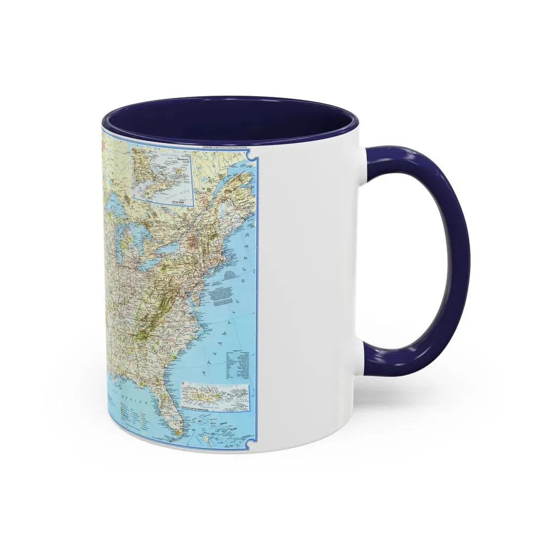 North America - Vacationlands (1966) (Map) Accent Coffee Mug - Go Mug Yourself