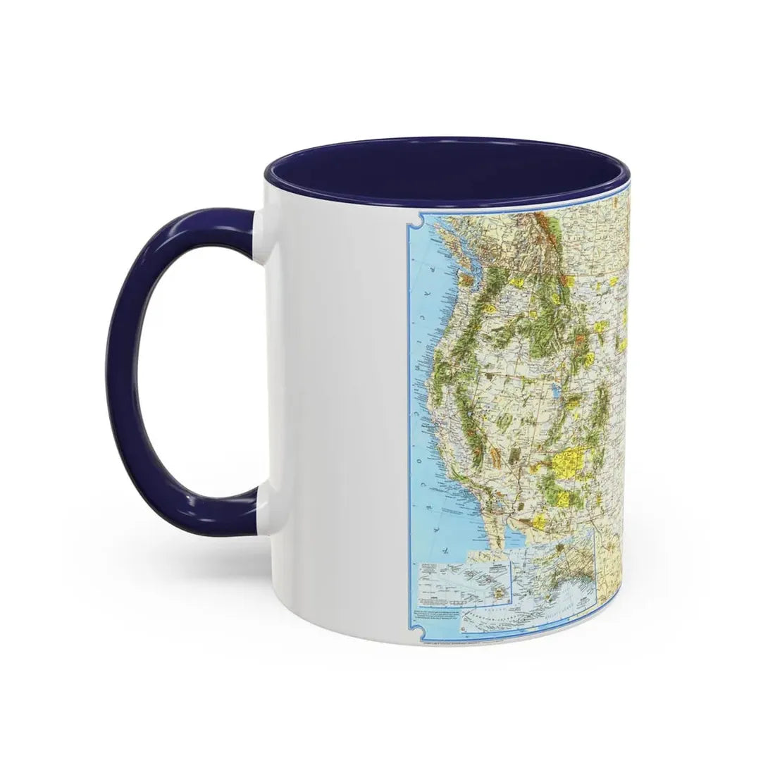North America - Vacationlands (1966) (Map) Accent Coffee Mug - Go Mug Yourself