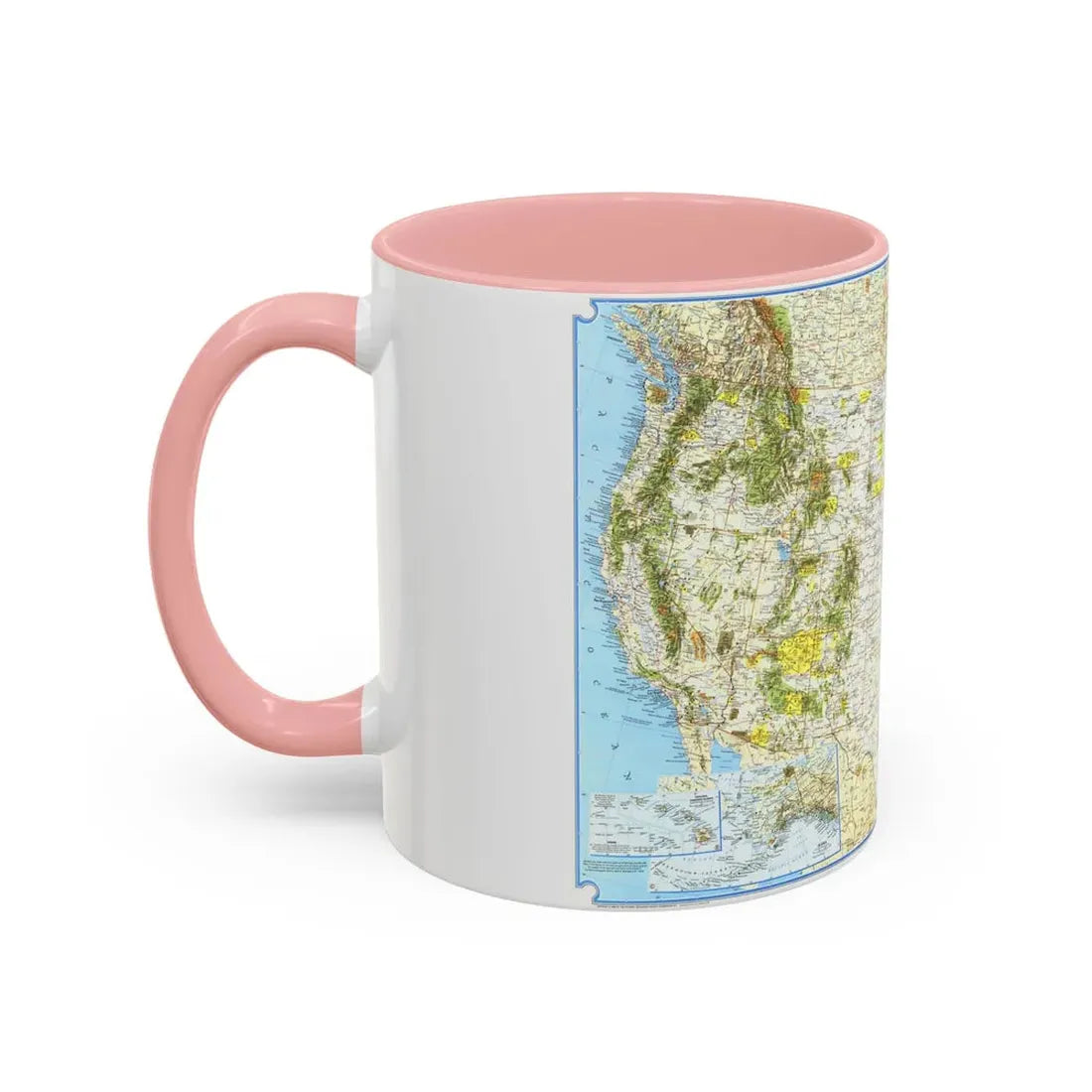North America - Vacationlands (1966) (Map) Accent Coffee Mug - Go Mug Yourself