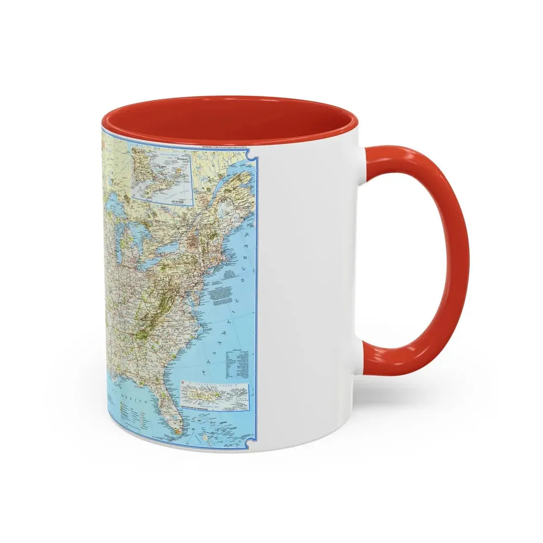 North America - Vacationlands (1966) (Map) Accent Coffee Mug - Go Mug Yourself