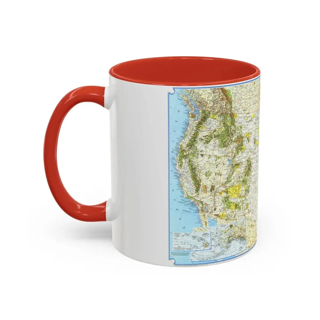 North America - Vacationlands (1966) (Map) Accent Coffee Mug - Go Mug Yourself