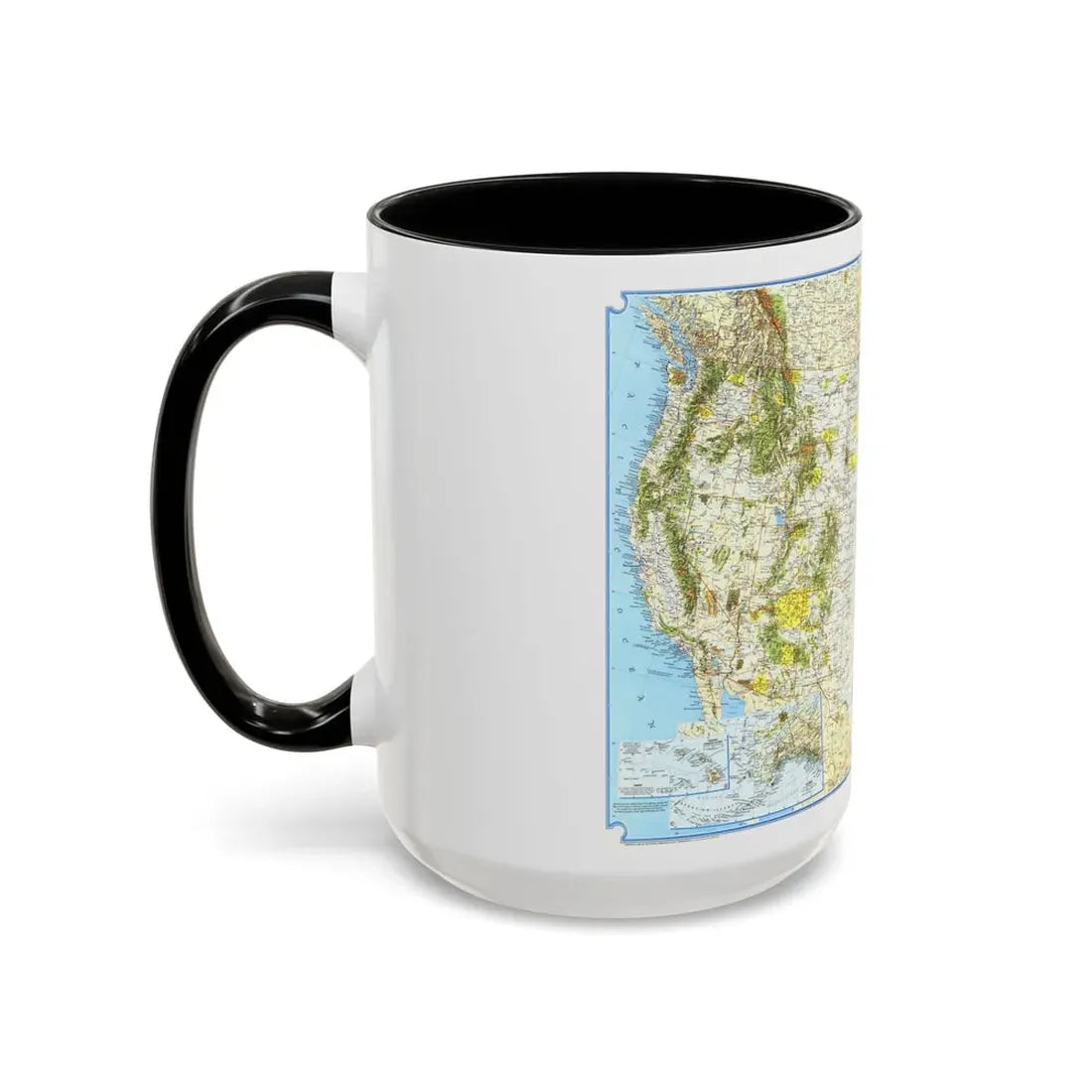 North America - Vacationlands (1966) (Map) Accent Coffee Mug - Go Mug Yourself