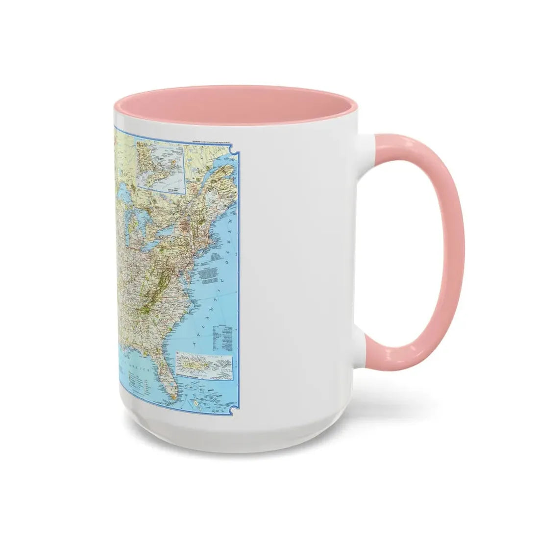 North America - Vacationlands (1966) (Map) Accent Coffee Mug - Go Mug Yourself